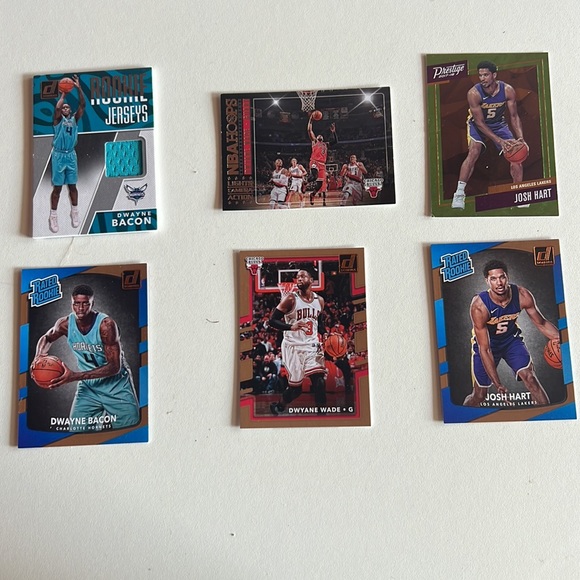 Anthony Davis, James Harden, Dwayne Bacon, Dwayne Wade, Josh Hart (12 card lot) - Picture 3 of 9